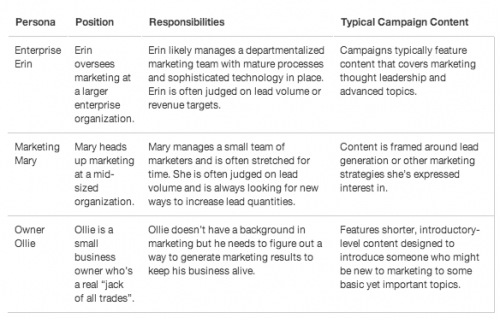 Example of Buyer Personas