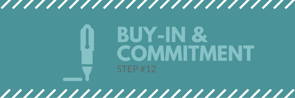 Sales call agenda step 12 - buy in and commitment