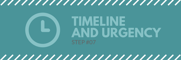 Sales call agenda step 7 -timeline and urgency